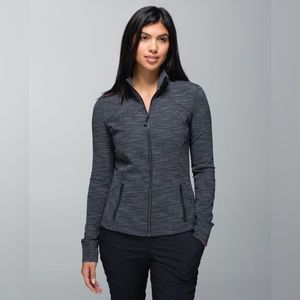 Lululemon Athletica Forme Jacket (Cuffins)Black / Deep Coal Size 6/8